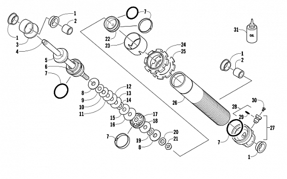 FRONT SUSPENSION SHOCK ABSORBER