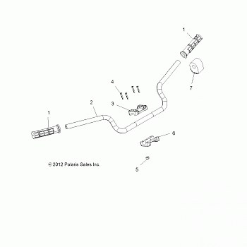 STEERING, HANDLEBAR and CONTROLS - A14GH9EFW (49ATVHANDLEBAR13850SCRAMI)