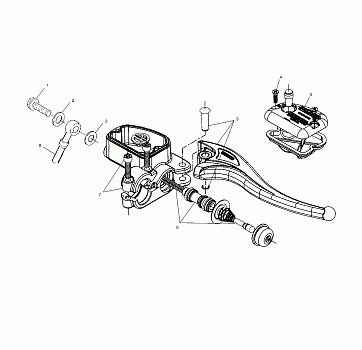 CONTROLS - MASTER CYLINDER/BRAKE LINE - RH - A02CL50AA/DA (4967986798B09)