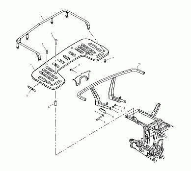 REAR RACK MOUNTING - A03CH59AA/AF/AG (4977187718A06)