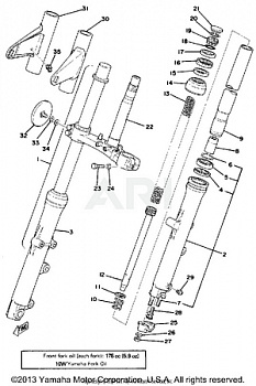 FRONT FORK (XS750-2D)