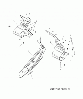 CHASSIS, CLUTCH GUARD and FOOTRESTS - S15DR6PEL (49SNOWCLUTCHGUARD15PROS)