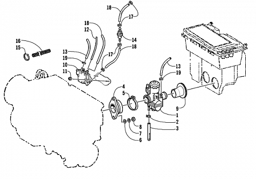 CARBURETOR AND FUEL PUMP ASSEMBLY