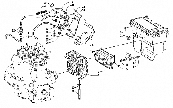 CARBURETOR AND FUEL PUMP ASSEMBLY