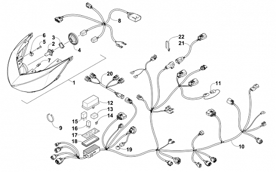 HEADLIGHT AND WIRING ASSEMBLIES