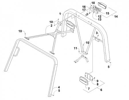 CANOPY AND TAILLIGHT ASSEMBLY