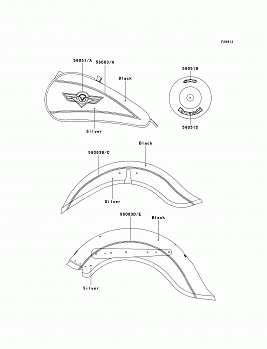 Decals(Black/Silver)(VN800-B5)