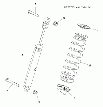 SUSPENSION, SHOCK, REAR - A19SYS95CH (49ATVSHOCKRR7043874)