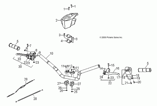 STEERING, HANDLEBAR - A09KA05AB/AD (49ATVHANDLEBAR07PRED50)