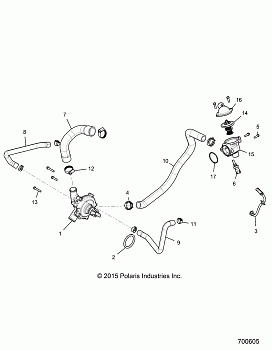 ENGINE, WATERPUMP AND BYPASS - Z17VFE92AK/AM/AB (700605)