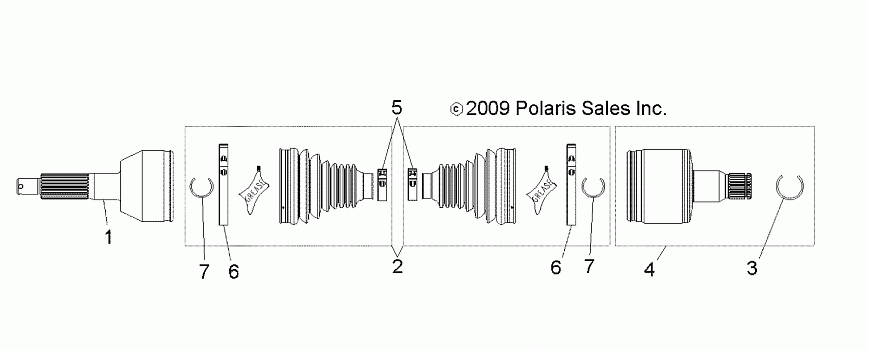 DRIVE TRAIN, REAR HALF SHAFT - R10XH76AA (49RGRSHAFTDRIVERR09RZRS)