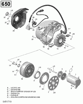 Magneto and Electric Starter - 650 EFI