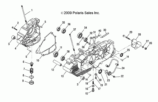 ENGINE, CRANKCASE - A13PB20AF (49ATVCRANKCASE10PHX)