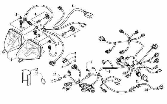 HEADLIGHT AND WIRING ASSEMBLIES