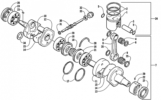 PISTON AND CRANKSHAFT