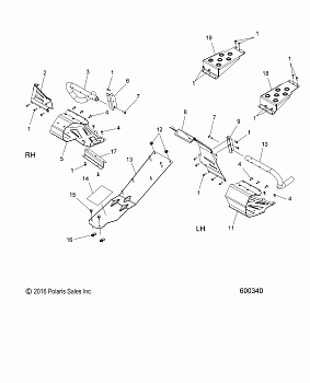 CHASSIS, CLUTCH GUARD and FOOTRESTS - S17CEE5BSL (600340)