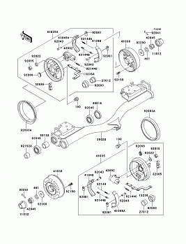 Rear Hubs/Brakes(KAF950-A1/A2)