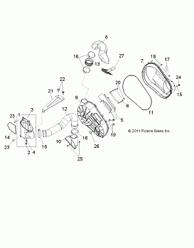 DRIVE TRAIN, CLUTCH COVER and DUCTING - Z14JT87AD/9EAO/9EAOL/9EAL (49RGRCLUTCHCVR12RZRXP900)