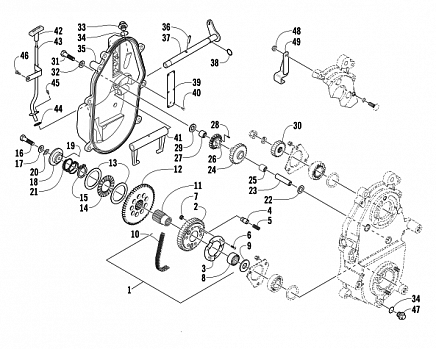 DRIVE/REVERSE DROPCASE ASSEMBLY (Optional)