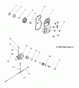 ENGINE, WATER PUMP/OIL PUMP - S07PL7JS/JE (49SNOWWATEROILPUMPCLEAN)