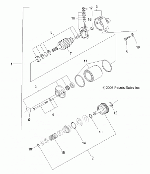 ENGINE, STARTING SYSTEM - A08BG50AA (49ATVSTARTER08SP500)