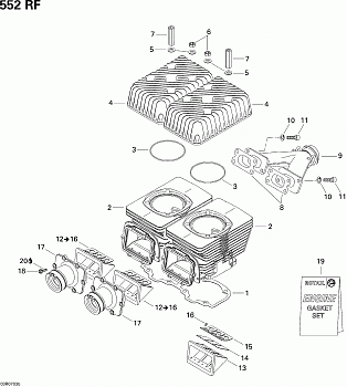Cylinder, Exhaust Manifold And Reed Valve 2