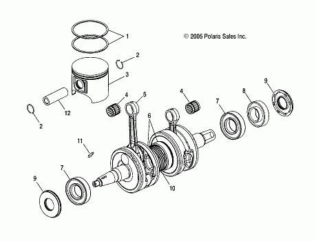 ENGINE, PISTON and CRANKSHAFT - S07NP5CS/CE (4997259725C11)