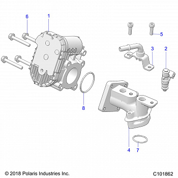 ENGINE, THROTTLE BODY and FUEL RAIL - A20HAB15N2 (C101862)