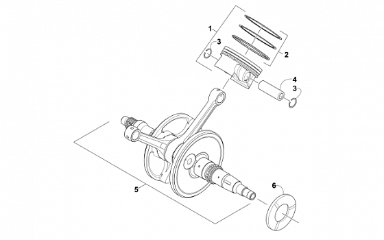 CRANKSHAFT AND PISTON ASSEMBLY