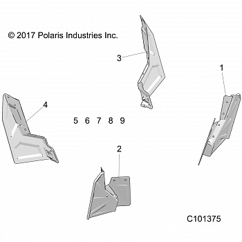 BODY, MUD GUARD - A18DAA50B7 (C101375)