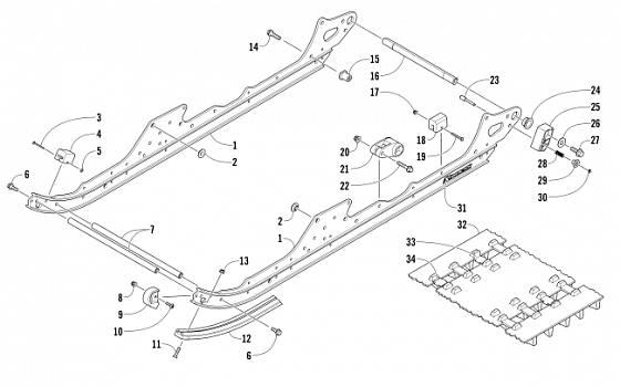 SLIDE RAIL AND TRACK ASSEMBLY