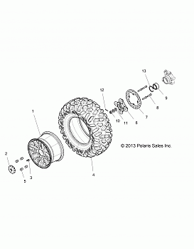 WHEELS, REAR - Z146T1EAM/EAW (49RGRWHEELRR14RZR1000)