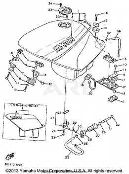 FUEL TANK (NON-CALIFORNIA MODEL)