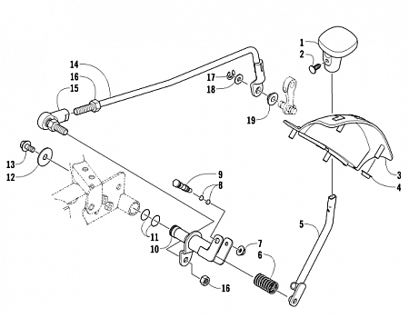 REVERSE SHIFT LEVER ASSEMBLY