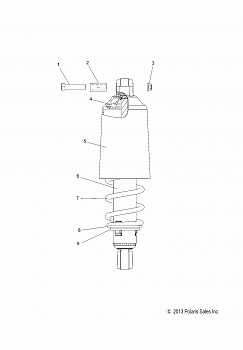 SUSPENSION, SHOCK, FRONT TRACK (7043995) - S18CED5 ALL OPTIONS (49SNOWSHOCKFRONT7043995)