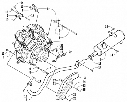 ENGINE AND EXHAUST