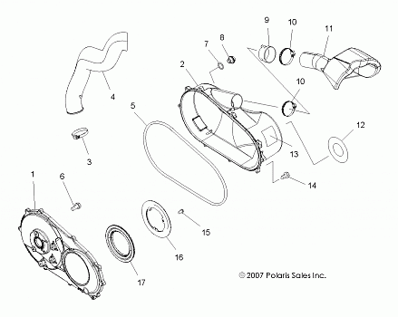 BODY, CLUTCH COVER - A13MH50TD (49ATVCLUTCHCVR08SP500)