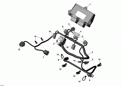 Engine Harness And Electronic Module _10R1556