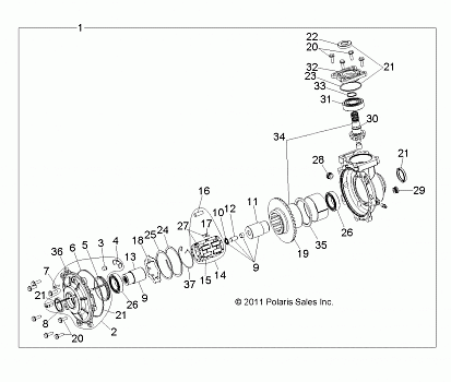 DRIVE TRAIN, FRONT GEARCASE INTERNALS - R20MAAE4G8/G9 (49RGRTRANSINTL1332990)