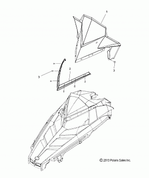 BODY, WINDSHIELD - S18CFF5BSL/BEL (49SNOWWINDSHLD12TALL)