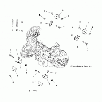 ENGINE, MOUNTING AND TRANSMISSION MOUNTING - A15SXE95FK (49ATVENGINEMTG15850SP)