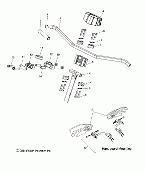 STEERING, UPPER and HANDLEBAR ASM. - S15DR6PEL (49SNOWHANDLEBAR15PROS)