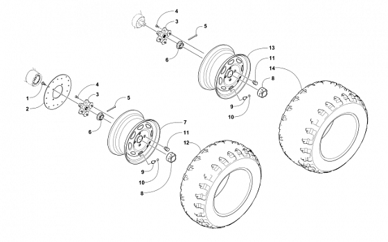 WHEEL AND TIRE ASSEMBLY