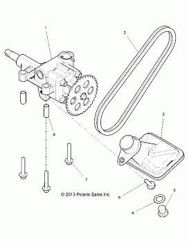 ENGINE, OIL PUMP - Z146T1EAM/EAW (49RGROILPUMP14RZR1000)