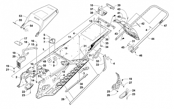 TUNNEL, REAR BUMPER, AND SNOWFLAP ASSEMBLY