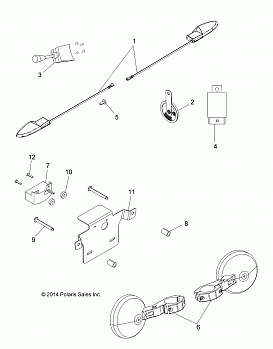 ELECTRICAL, TURN SIGNALS, HORN AND MIRRORS - A14BH33FJ (49ATVTURNSIG14ACEE)