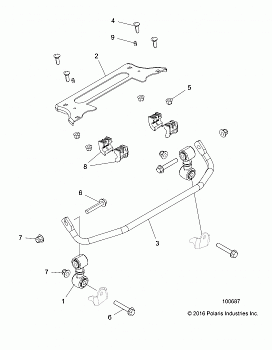 SUSPENSION, STABILIZER BAR, FRONT - A18DAE57B2 (100687)