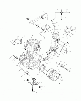 ENGINE MOUNTING - A02CL50AA/DA (4967986798A09)