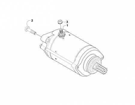 STARTER MOTOR ASSEMBLY (Up to VIN: 4UF07ATV97T270001)