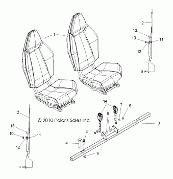 BODY, SEAT MOUNTING and BELTS - R11JH87AA/AD (49RGRSEATMTG11RZR875)